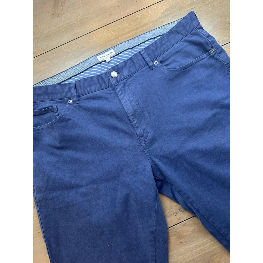 Peter Millar Pants Mens 40 Navy Blue Five-Pocket Chino Golf Stretch Casual
